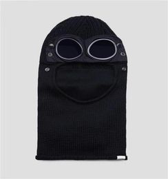 3 Colours Two lens windbreak hood beanies outdoor cotton knitted windproof men face mask casual male skull caps hats black grey arm8668194