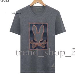 Physcho Bunny Rabbit Polo T Shirt Designer Mens T-shirt Trendy Fashion USA High Street Short Sleeve Tshirts Clothing Streetwear Psychological Bunny Psyco Bunny 794