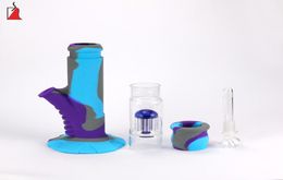 New silicone smoking water pipe bong rubber tobacco water pipe durable smoking bong Colourful silicone bong8520065