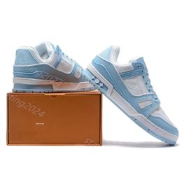 with BOX Designer Sneaker Virgil Trainer Casual Shoes Calfskin Leather Abloh White Green Red Blue Let Ely Purse Vuttonly Crossbody Viutonly T38