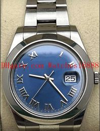 High Quality 41mm 116300 Blue Roman Dial Stainless Steel Bracelet Automatic Mechanical Mens Watch Men's Date Sports Wrist Watches