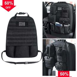 Other Interior Accessories New Car Back Seat Organiser Tactical Accessories Army Molle Pouch Storage Bag Military Outdoor Self-Driving Dhit4