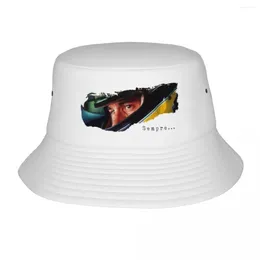 Berets Summer Ayrton Senna Bucket Hat For Women Men Streetwear Foldable Bob Fisherman Hats Boonie