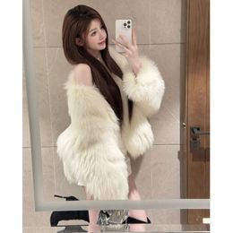 Wealthy Thousand Gold Mink Fleece White For Women's Autumn And Winter Integrated Xinji Haining Fur Coat 441940