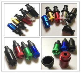 53mm Length Mini Metal Smoking Pipe Nipple Tobacco Snuff Tube Hand Cigarette Pipes 2 Styles Durable Rubber Mouth Top8411789