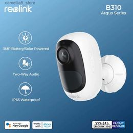 Baby Monitor Camera Reolink Argus 2E Battery WiFi IP Eco 3MP AI Human/Vehicle Detection 2-Way Audio Solar Powered Security Cameras Q240308