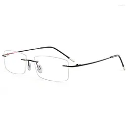 Sunglasses Frames Business Style Rimless Ultralight Optical Frame Men's Eyeglasses Titanium Eyewear For Man 2024