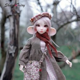 Autumn Style Shuga Fairy Yudit 14 BJD Doll Toy with Big Ears and Eyes Bjd Full Set 240307