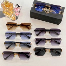 2024 retro square women's sunglasses D family ins net red same style personality rimless women men fashion DTS147