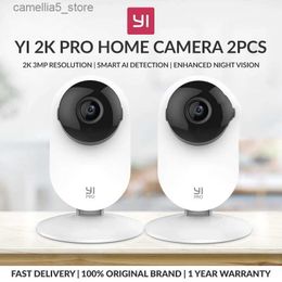 Baby Monitor Camera YI 2K Home Safety 2/4pack IP Monitoring System with Night Vision Suitable for Home/Office/Baby/Nanny/Pet Infrared Lights Q240308