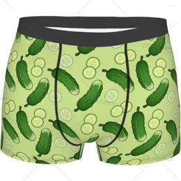 Underpants Flower Cucumber Cactus Men's Funny Underwear Boxer Briefs Slight Elasticity Male Shorts Novelty Stylish Gift For Men Boys
