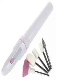 NEW Pen Shape Mini Electric Nail Art Tips Manicure Set Tools Nail Care Fingernail Machine with 5 Precision Crafted Nail Heads 2476259