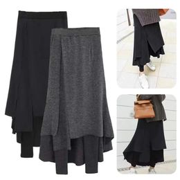 Fleece Leggings Women Skirts Pants Culotte Autumn Winter Plus Size Clothes Chubby Thermal Tights Leggins Skort Korean Casua 240308