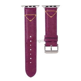 Bands Watch Fashion Designer watchbands strap for watch band iwatch 7 6 5 4 3 2 bands luxury PU leather Straps bracelet letter 240308