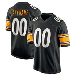 Maßgeschneidertes Pittsburgh American-Football-Spieltrikot, personalisierbar mit Ihrem Namen, beliebige Zahlengröße, alle Ed XS-6XL