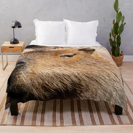 Blankets Capybara Profile Throw Blanket Tourist Large Knitted Plaid