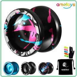 Magic Yoyo Responsive Highspeed Aluminum Alloy CNC Lathe with Spinning String for Boys Girls Children Kids Black y240304