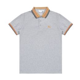 Polo Masculino Moda Polos Homens Camiseta Casual Camisa de Alta Qualidade 100% Algodão Camiseta de Manga Curta Listrada Gola Polo Masculina Top Clássico Warhorse Tiandao Bordado Artesanato