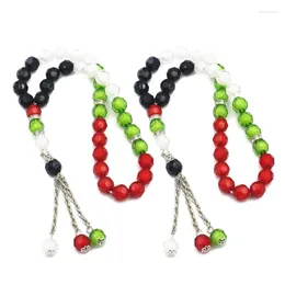 Strand 2/4pcs Catholic Rosary Beads Acrylic Prayer Bracelet Religious Jewellery Palestine Flag Colours Party Favour