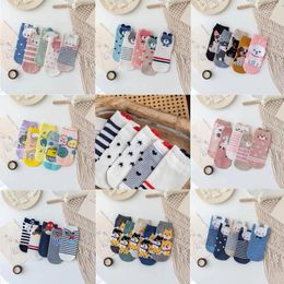 Women Socks 5 Pairs Cartoon Dog Rabbit Unicorn Bear Love Cat Cute Woman Short High Quality Summer Cotton Girl