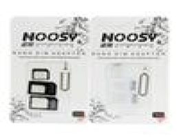 Noosy Adapter with Eject Pin 4 in 1 Nano Micro Standard Sim Card Converter for Samsung Cell Phone 1000pcs4514787