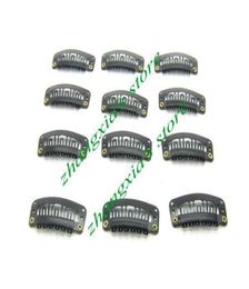 Brand New 32cm 6 Teeth Hair Clip for Hair ExtensionsToupees ClipsWig ClipsHair Extensions ToolsBlack100pcs1983847