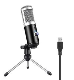 Professional Microphone Condenser for Computer Laptop PC USB Plug Stand Studio Podcasting Recording Microfone Karaoke Mic new8275537
