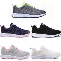 Flying Weaving Sports Shoes MEN Women's Mesh Casual Flat White Black Touring Shoes GAI Little White 35-44 34 XJXJ