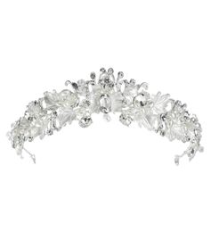 Handmade Crystal Wedding Hair Accessories Rhinestone Tiara Bridal Headband Crowns Headpiece Clear Pearls For Evening Party7458769