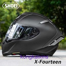 Top professional motorcycle helmet Japanese SHOEI Helmet X14 Full Motorcycle Anti Mist Running Racing Mens and Womens Helmets Four Seasons Red Ant