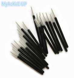 Mini Disposable Eyelash Brushes Black Handle White Brush 200pcs Eyelash Extension Tools One Off Lash Brush Mascara Wands2246398