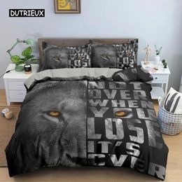 Bedding Sets Animals Printed Duvet Cover Set With Pillowcase 3D Comfortable Microfiber Fabric Polyester Quilt Home Textile