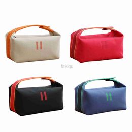 Cosmetic handbag purse Designer cosmetic lunch luxurys wash pouch trunk nylon canvas toiletry Bags Mirror quality makeup tote bag 240308