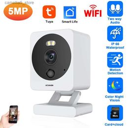 Baby Monitor Camera 5MP Tuya Wifi IP Security Outdoor Waterproof Mini Wireless CCTV Monitoring Colour Night Vision Q240308