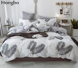 Hongbo Cotton Crystal Flannel Bedding Set With Duvet Cover Bed Sheet Children Kids Girl Leaves Winter Bed Linen7415748