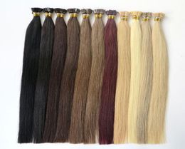 50g 50pcs Brazilian Human Hair Flat Tip Full Cuticle Remy Indan Peruvian Malaysian Keratin Prebonded Human Hair Extensions Lastin7450709