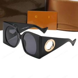 Sunglasses designer men sunglasses Round lens square sunglasses Classic hollow letters on both sides oversize Street style Italian art sunglasses for women