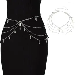 Belts Elegant Crystal Waist Chain Adjustable Belt For Women Prom Banquet Club Party H7EF