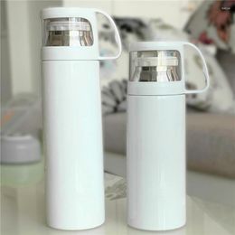 Water Bottles 100pcs/Lot Sublimation Slim Mug With Cup Lid 17oz/500ml 12oz/350ml Bottle Skinny 18/8 Stainless Steel Insulated Vacuum 2-Wall