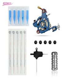 Coil Tattoo Kit Professional De Tatuagem Maquina Completa Tattoo Grip Nozzle Tips Silicone T Type For Permanent Makeup Kit2586882