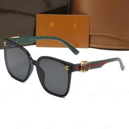 Designer sunglasses Fashionable square frame goggles with gold G letters on both sides Italian classic trendy Colour matching outdoor sunglasses mens sunglasses