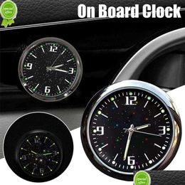 Car Other Auto Electronics Luminous Gauge Clock Mini Air Vent Waterproof Quartz With Clip Outlet Watch For Styling Accessories Drop De Dhkuh