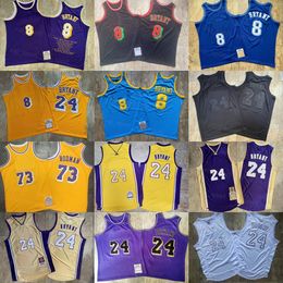 Vintage Authentic Dennis Rodman Throwback Jersey 73 Bryant Basketball Team Color Purple Yellow Blue White Black Beige Sport 1996 1997 1998 2001 2007 Retro