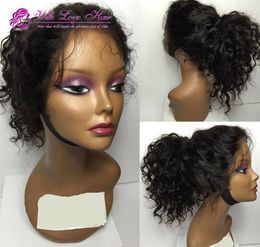 Withlovehair Handmade Curly Synthetic Wigs Glueless Black Synthetic Lace Front Wig Natural Wavy Heat Resistant Hair For Africa7771532