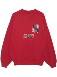 Mulheres designer de lã moletom esporte clássico impressão solta jumper moda suéter