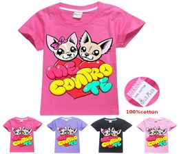 ME CONTRO TE Cute Dogs Printed kids Tshirts 4 Colors 614t girls 100 cotton t shirt kids designer clothes girls SS3004440870