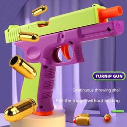 Toys New Automatic M1911 Continuous Toy Gun Soft Missiles Desert Eagle Shell Drop For Boys Gift 240307