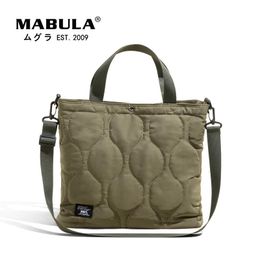 MABULA Simple Quilted Women Hobo Tote Handbags Soft Cotton Padded Crossbody Bag Large Capacity Winter Pillow Work Purses 240305