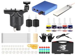 Stigma 2018 New Complete Professional Tattoo Machine Kit Sets 1 Rotary Machines for Body Art 5 Color Inks MK648 Power Supply8264973