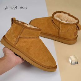 Uggg com caixa uggslippers tasman tazz uggliss chinelos femininos tasman lâminas de pele clássica plataforma uggskid slip-on camurça lã inverno 809